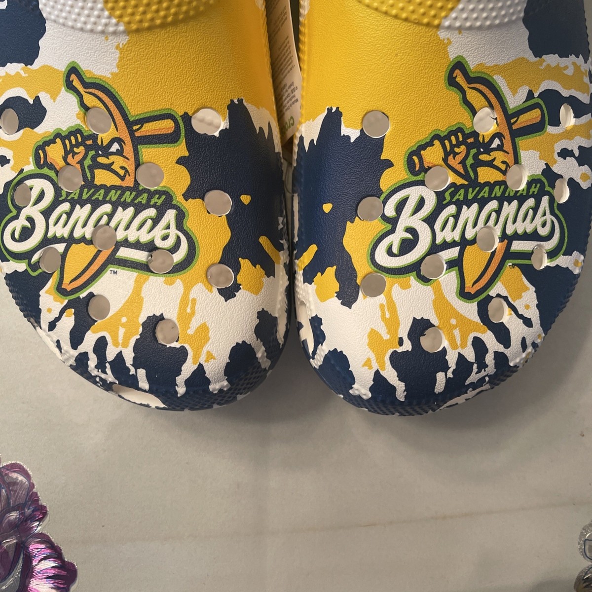 Crocs Savannah Bananas Blue Yellow Banana Ball Unisex Clogs 