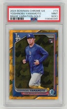 2024 Bowman Chrome Sapphire Yoshinobu Yamamoto Image Variation Gold /50 PSA 9 RC