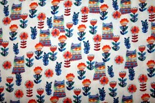 GRINNING SUNSHINE CATS 0N WHITE FROM BENARTEX - 100 COTTON FABRIC