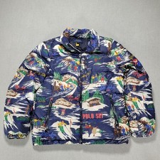 Polo Ralph Lauren Puffer Jacket Coat Boys XL 18/20 Ski Print Water Repellent