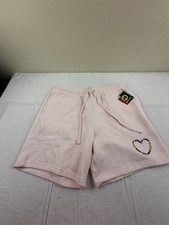 Cross Colours Black Lives For Peace Fleece Shorts Pink Mens Sz XL Brand New 70
