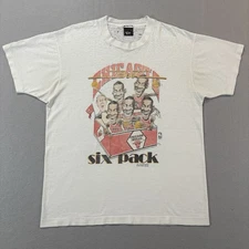 Vintage Chicago Bulls Michael Jordan T Shirt 80s Caricature ‘6 Pack’ XL Salem
