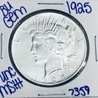 1925 BU UNCIRCULATED SILVER PEACE DOLLAR AUTHENTIC U.S. MINT FREE SHIPPING 7359