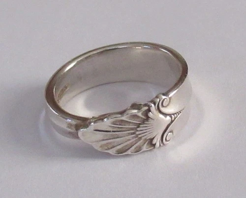 Sterling Silver Spoon Ring - International / Empress - size 8 - 1932
