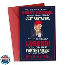 Funny Card for Retirement, Humor Retirement Greeting Cards for Men, Heartfelt