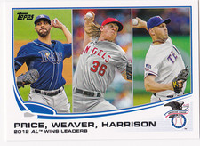 2013 Topps #95 Matt Harrison/David Price/Jered Weaver - BB