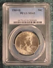 1960-D Franklin Half Dollar MS65  PCGS  Highly Lustrous 50 Cent Piece Graded WOW