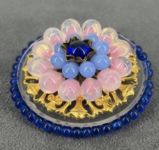 Antike Brosche Louis Rousselet Verre & Perles...