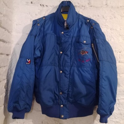 MILLET RENÉ ROMET HELICOPTER PILOT Nachtflug Vintage Bomberjacke Frankreich M