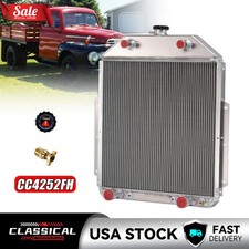 3row Aluminum Radiator Fit 1942-1952 Ford F1 F2 F3 Pickup Truck Flathead Engine