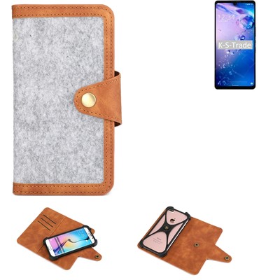 Filzhülle für Sharp Aquos Zero6 Handy-Tasche hellgrau