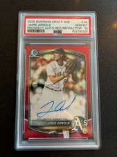 2025 Bowman Draft Chrome M/B - Jamie Arnold (1/5) - On-Card Auto - PSA 10 - POP1