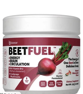 Bionox BeetFuel Energy Brain & Circulation Powder with Natural Form
