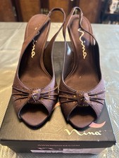 Brązowe obcasy Mia Peep Toe 3 cale ~ formalne na studniówkę lub gościa weselnego