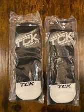 TCK Black Baseball Softball Socks 2 Pair New Sports Medium Unisex