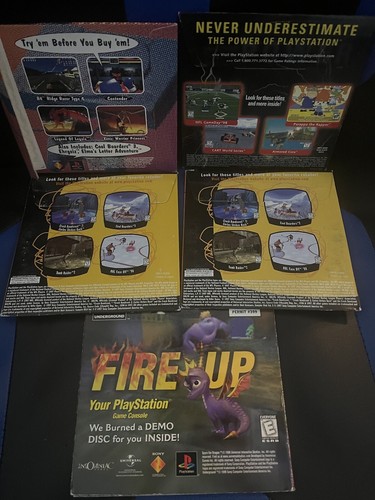 Spyro The Dragon Sony PlayStation 1 PS1 Demo Disc W/ case and 4 more demo discs - Picture 2 of 2