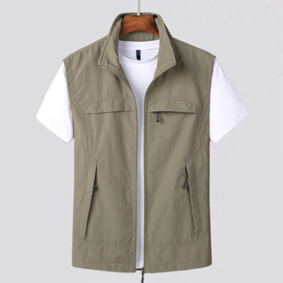 Men Waistcoat Gilet Vest Outdoor Sport Jacket Top Coat Sleeveless Fishing Casual