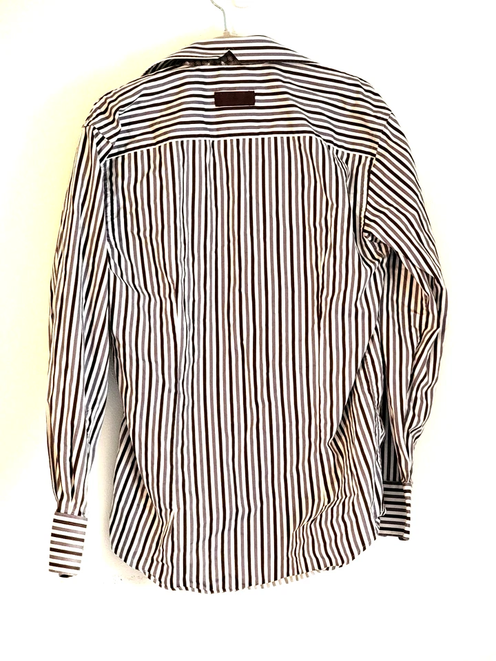 Camisa de vestir International Laundry a rayas con botones delanteros para hombre talla M Foto 2 de 4