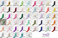 SATIN RIBBON 100% POLYESTER 50 YD/100 YD ROLL 1/4" 3/8" 5/8" 7/8" 1.5" WIDE