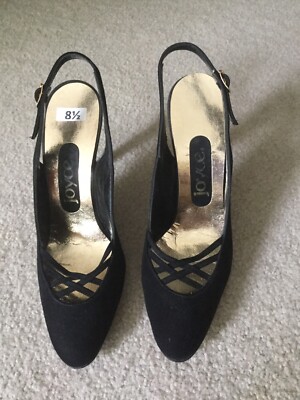 vintage joyce shoes sweden pump heel black, Sz 8.5