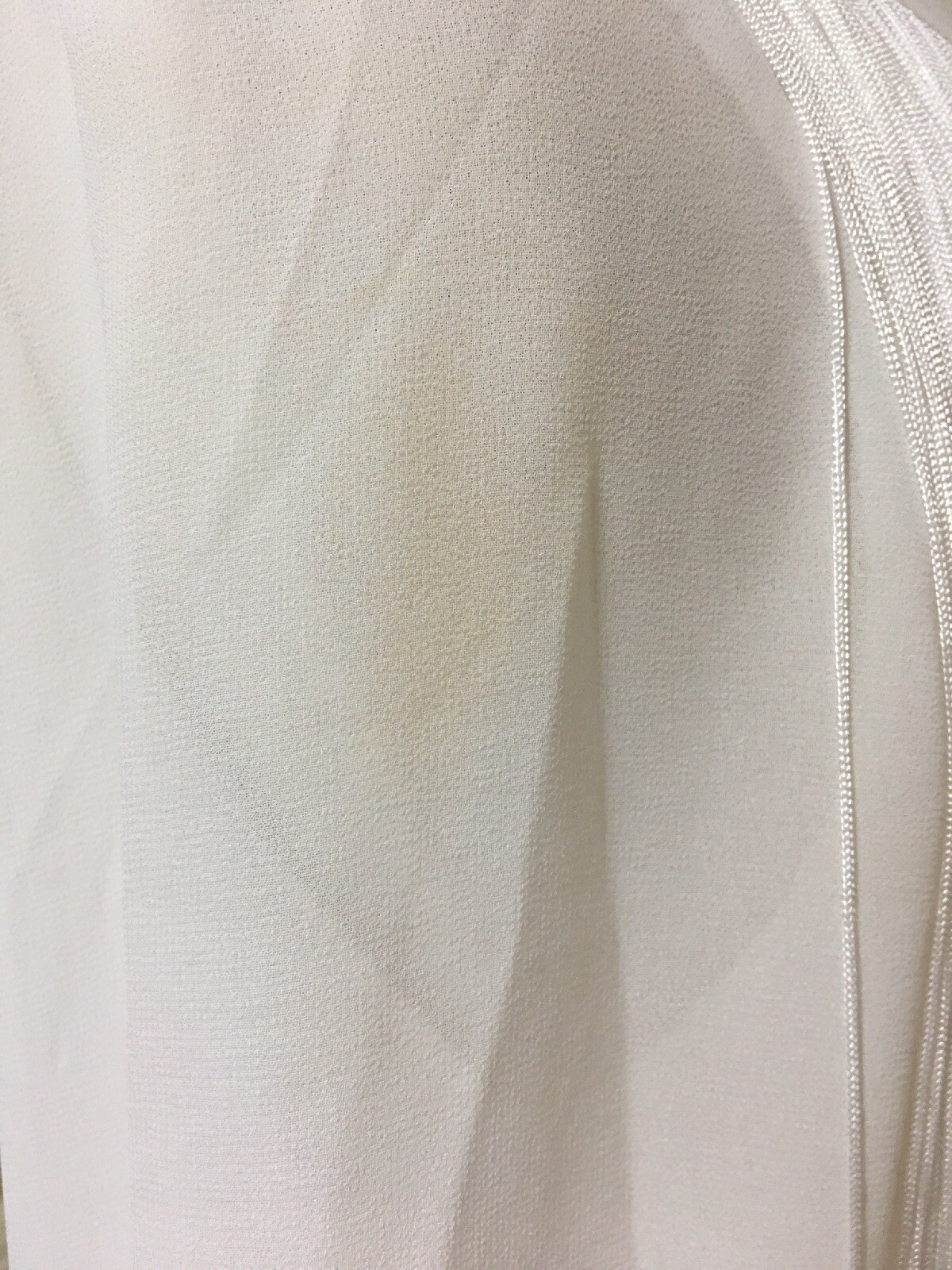 San Joy White Blouse With Fringes For Women Size Medium -