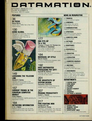 ITHistory (1980/09) DATAMATION Magazine "Roadblock To Worldwide Sites" Ads! OF - Imagen 2 de 9