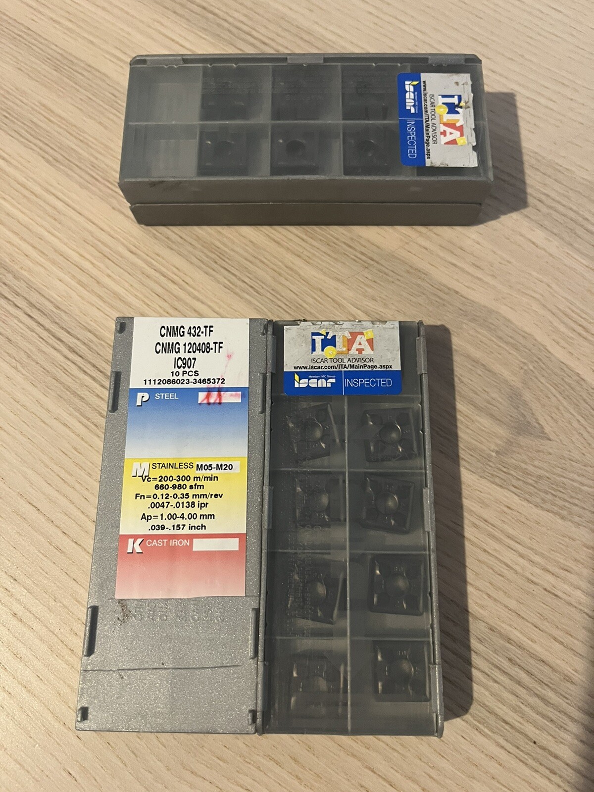 Plaquettes CNMG 120408-TF IC907 Iscar adaptées aux usinages difficiles et coupes interrompues