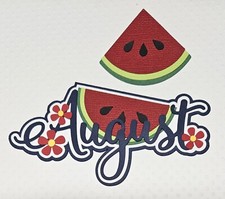 August Title. Scrapbook, Card making Paper Piecing