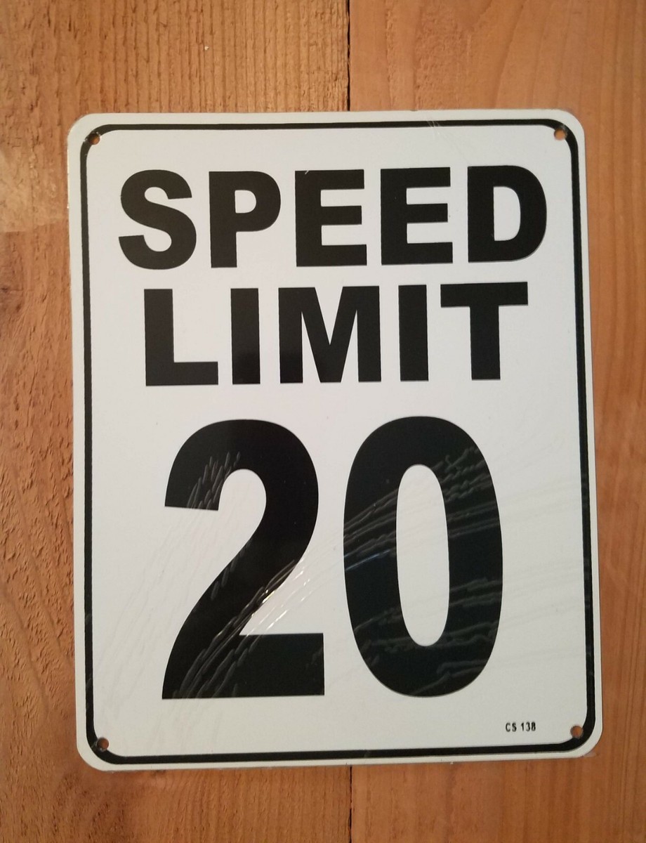8x10 Metal Aluminum Speed Limit MPH Signs 8