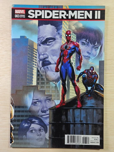 Spider-Men II #3 Marvel Comics 2017 Jesus Saiz Connecting Variant Cover NM