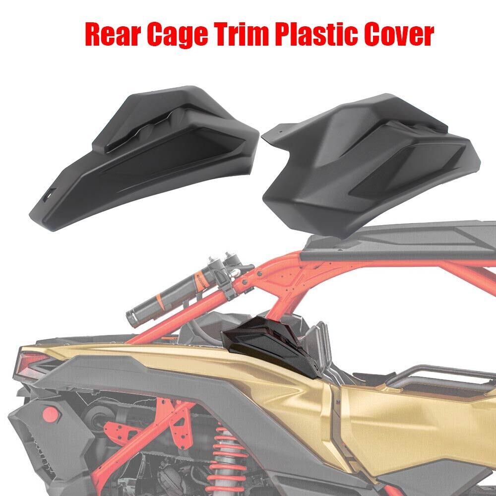 Left Right Rear Cage Trim Black Plastic Fit For Can-am Maverick X3