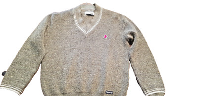 fusalp Herren Strickpullover VINTAGE  Equipe Nationale France de Ski  Gr. M oliv