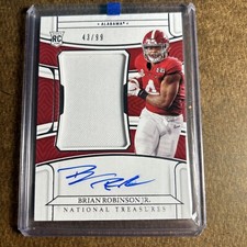 2022 National Treasure Brian Robinson Jr. Auto RC Patch SP 43/99 Silver 
