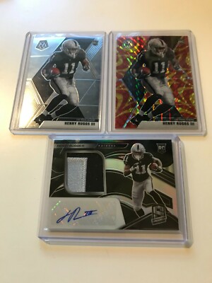 Henry Ruggs Lot Spectra RPA 8/99, Base Mosaic RC, & Gold Reactive ...