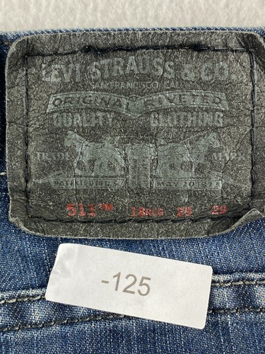 Levi's 511 Jeans Boys 18 29 x 29 Blue Skinny Denim Distressed Zip Pockets Pants - Picture 11 of 11