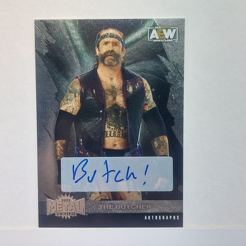 2022 Skybox Metal Universe AEW All Elite Wrestling THE BUTCHER #64 Auto - Picture 1 of 2