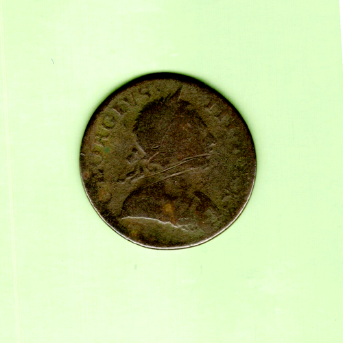BRITANNIA - GREAT HISTORICAL GEORGIVS III REX COPPER HALF PENNY, 1770, KM# 601