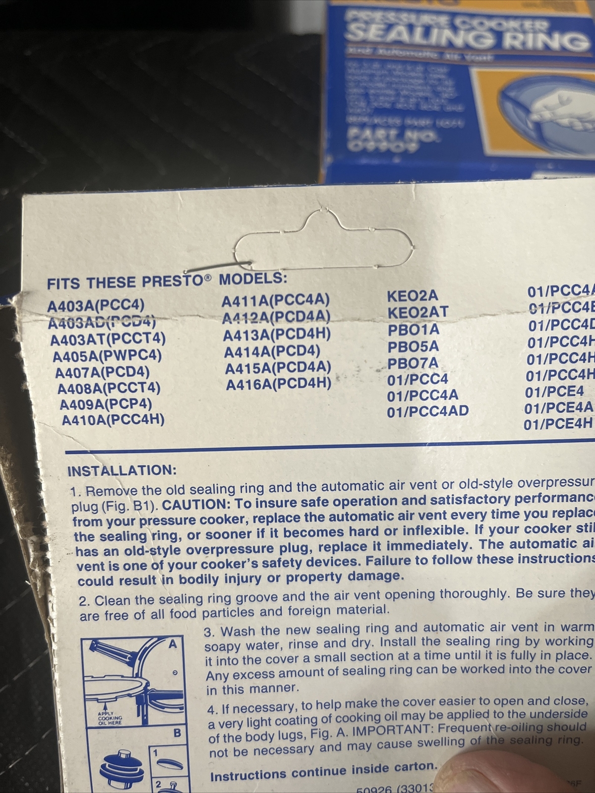 Presto 09909 Pressure Cooker / Canner Gasket; Sealing Ring & Auto Air Vent Pack