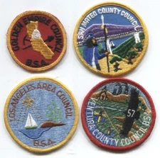 ROUND CSP PATCHES FROM CALIFORNIA- LOT OF 4 - LOT # 3
