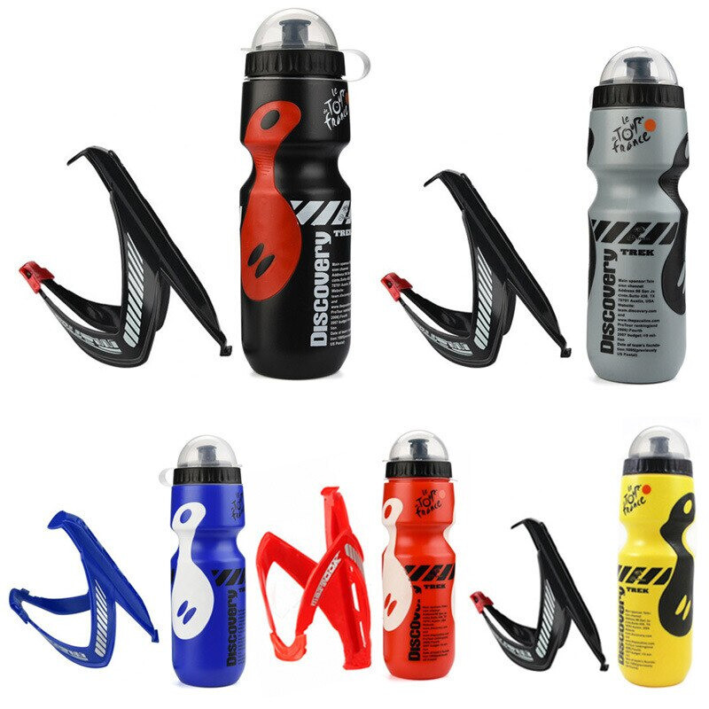 Bike Water Drink Bottle and V Rack Bicycle Bottle Holder Set