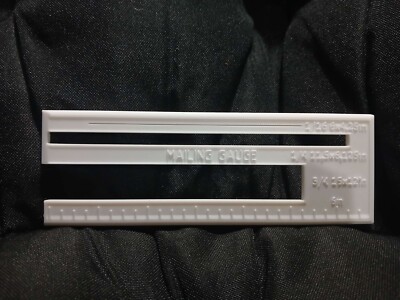 USPS First Class Mail measurement/shipping tool, envelope thickness gauge