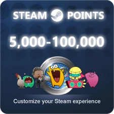 5000-100000 STEAM POINTS Steam Points Shop Currency Get Points Shop XP