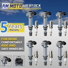 6X Ignition Coil & Iridium Spark Plug For Jeep Liberty Dodge 3.7 V6 UF270