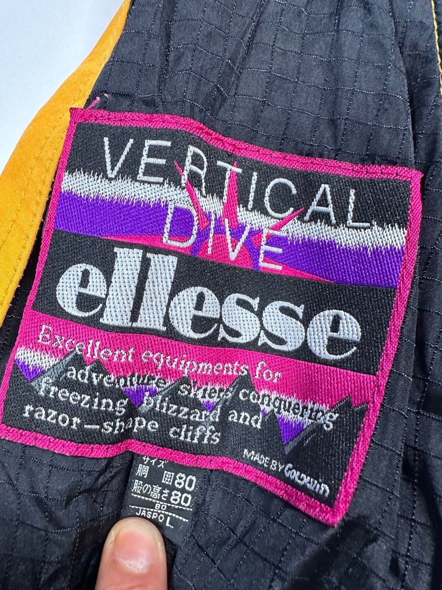 Vintage Ellesse Vertical Dive Multicolour Ski Jacket, Pants