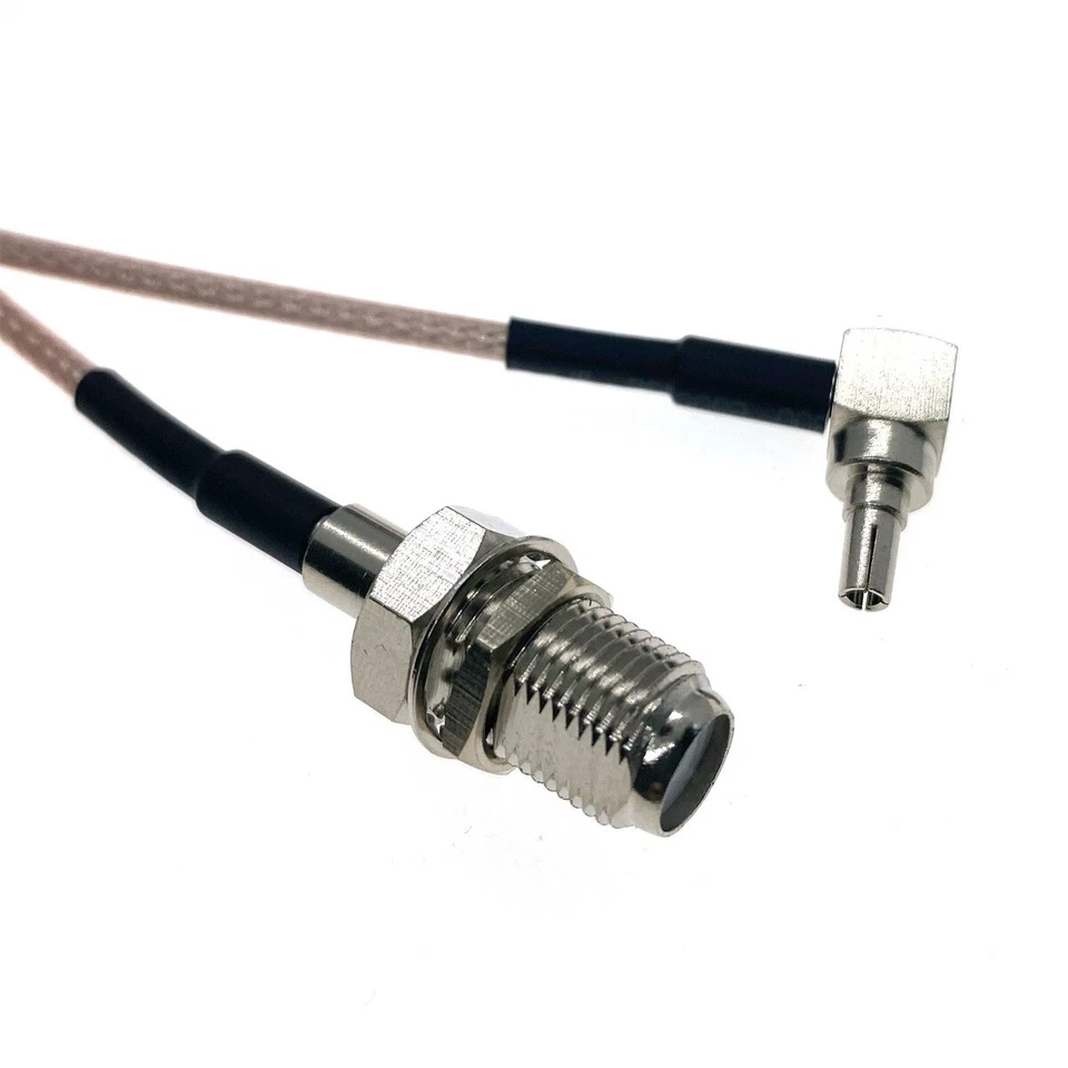 RG316 Cable CRC9 Male Right Angle to F Female Bulkhead Connector RF Coaxial lot - Image 3 of 4