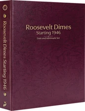 Roosevelt Dimes: Starting 1946 Date, Mintmark Set-Whitman Prestige™ Album (BURG)