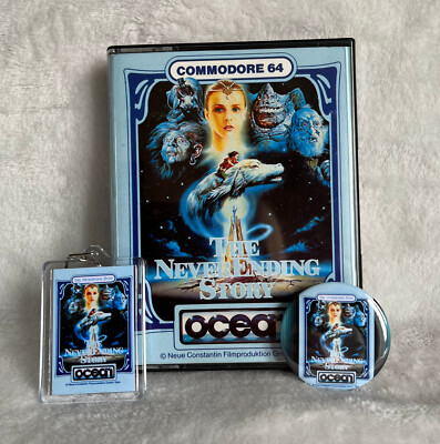 Commodore 64 / 128 CBM C64 Neverending Story - works, FREE badge + keyring VGC