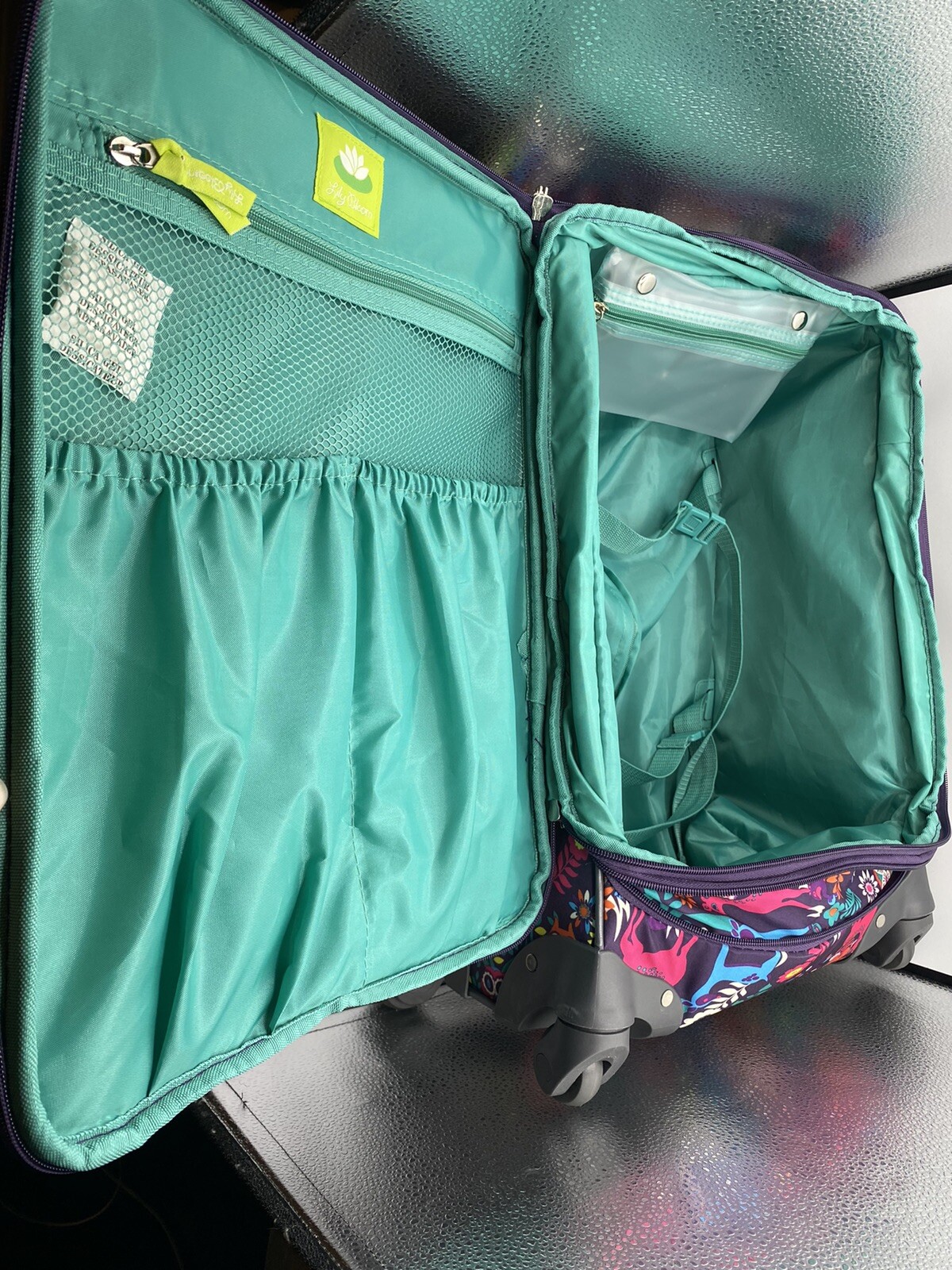 Lily Bloom Expandable Carry On Luggage w/ Spinner Wheels, Wild Woods