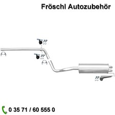für Skoda Roomster 1,9 TDi 5J Mittelrohr Endtopf Auspuff mit Anbausatz a*