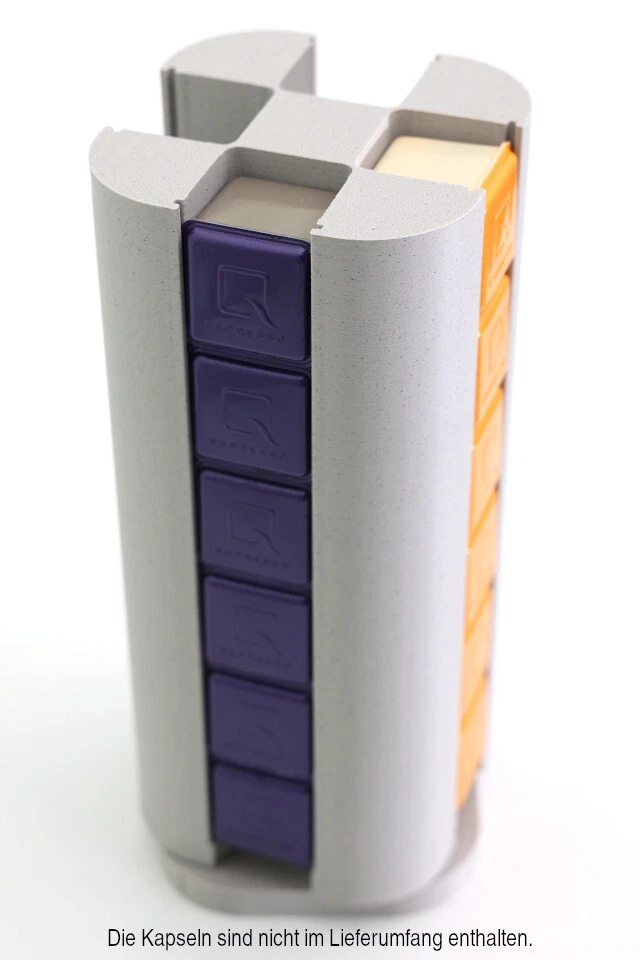 Kapselhalter für 24 Tchibo Qbo Kaffeekapseln, hellgrau